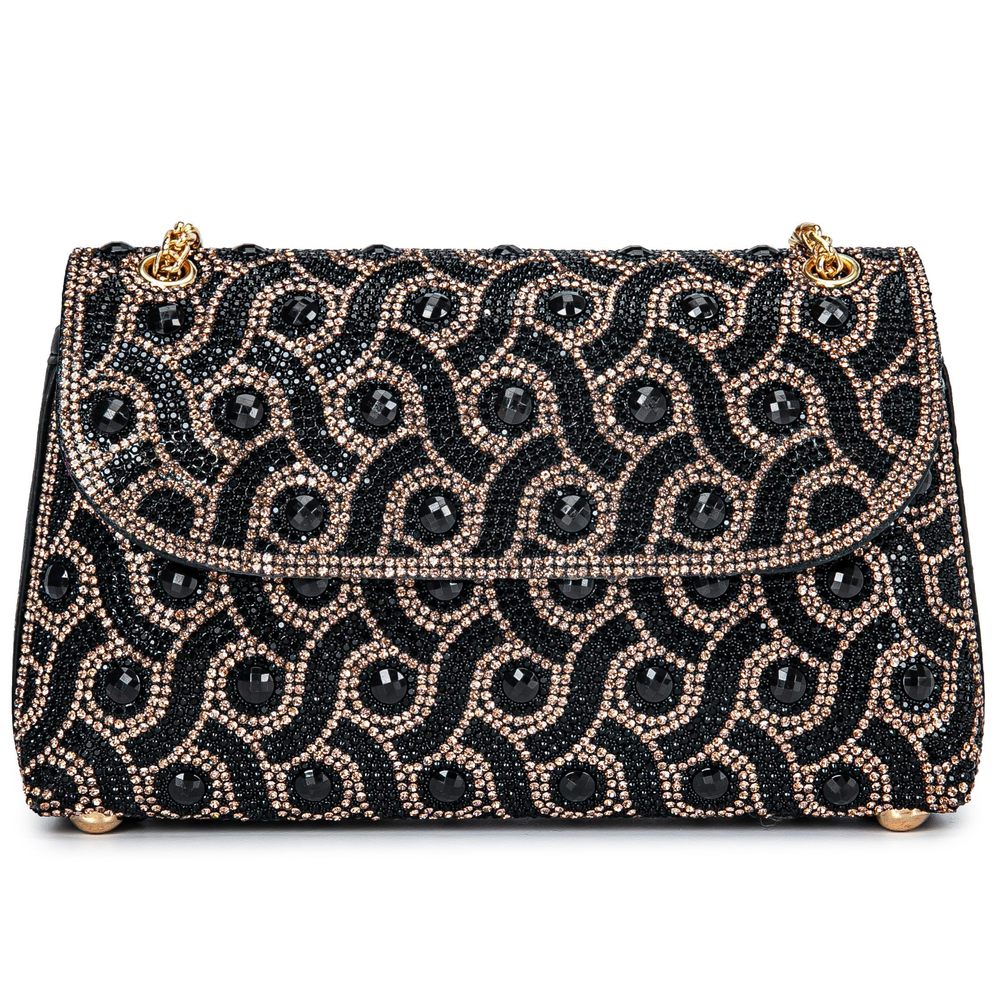 Ladies Rhinestone Evening Clutches Glitter Handbag Elegant Small Shoulder Bag :